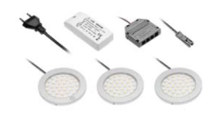 Set di illuminazione per cucina Decor con 3 faretti con interruttore, luce calda bianca 1208963267.