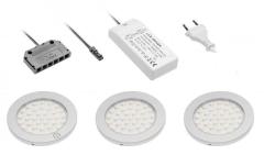 Set di illuminazione per cucina Decor con 3 faretti con interruttore, luce calda bianca 1208963267.