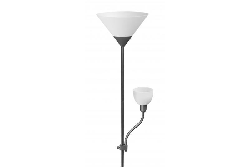Decor Lampada da terra BENFICA 2 max 60W - E27 max 40W - E14 AC220-240V 50/60Hz grigia 1208963347