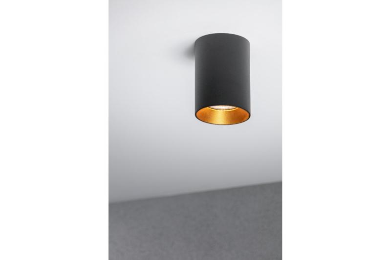 Decor Lampada da soffitto AERO in alluminio 70x100mm IP20 max. 20W nera rotonda 1208963807