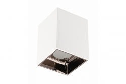 Decor Lampada a soffitto ARIES PC 77x100mm IP20 max 20W quadrata bianca/cromo nero. 1208963816