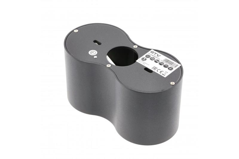 Decor Lampada a soffitto AVEIRO DUO in alluminio 160x80x85mm IP20 max 20W*2 tonda nera 1208963826