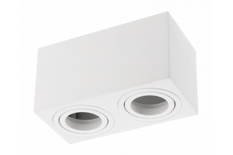 Decor Lampada da soffitto AVEIRO DUO BIS in alluminio 160x80x85mm IP20 max 20W*2 quadrata nera. 1208963832