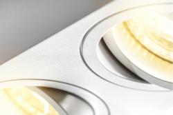 Decor Lampada da soffitto AVEIRO DUO BIS in alluminio 160x80x90mm IP20 max 20W*2 quadrata bianca. 1208963833