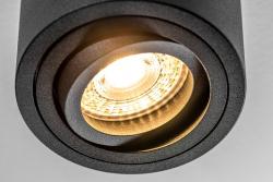 Decor Lampada a soffitto AVEIRO BIS in alluminio 80x90mm IP20 max 20W rotonda nera. 1208963838