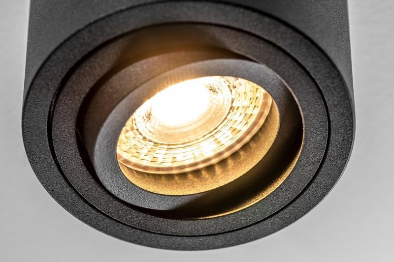 Decor Lampada a soffitto AVEIRO BIS in alluminio 80x90mm IP20 max 20W rotonda nera. 1208963838