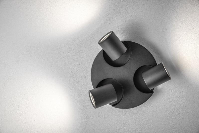 Decor Lampada a soffitto BLINK AC220-240V 50/60 Hz GU10 max. 20W*3 IP 20 nero triplo 1208963844