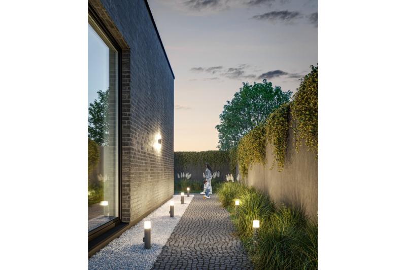 Decor Apparecchio da giardino CORTA-AU E27 MAX.25W IP44 AC220-240V 50-60Hz lampada da parete superiore dritta antracite 1208963857