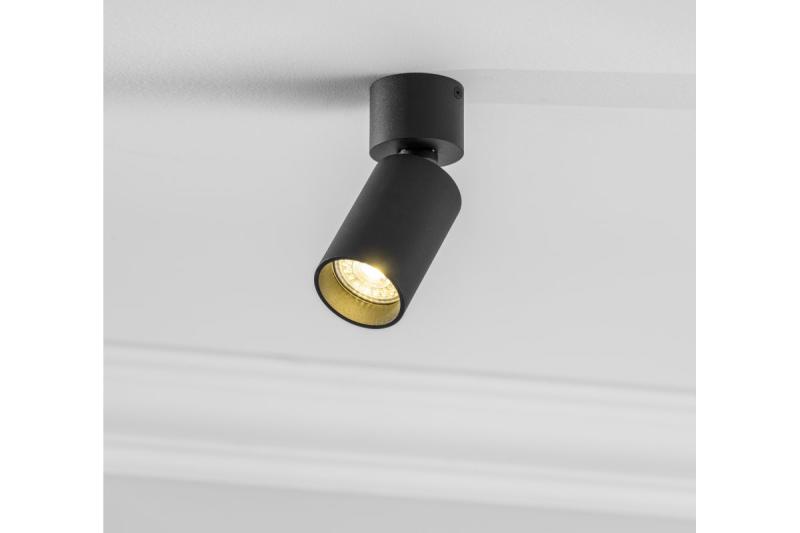 Decor Lampada a soffitto FARGO MINI in alluminio 56x150mm IP20 max 20W tonda nera 1208963877