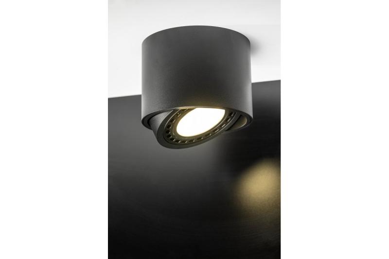 Decor Lampada a soffitto ISUMI con angolo regolabile in alluminio 130x100 IP20 ES111 GU10 nera rotonda 1208963894