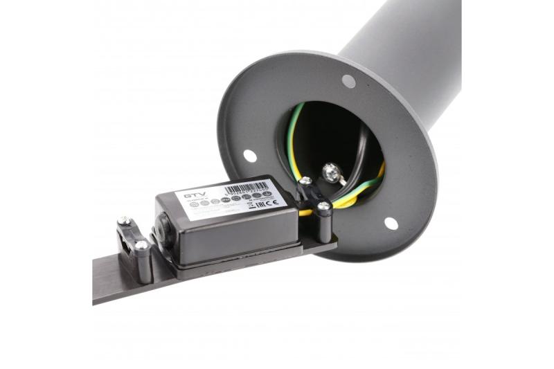 Decor KERTA-P 80 luce da giardino E27 MAX.12W IP44 AC220-240V 50-60Hz bollard grafite 1208963908