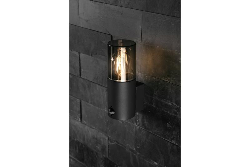Decor Lampada da giardino MEDIO-AU PIR E27 MAX.15W IP54 AC220-240V 50-60Hz, applique da parete superiore in grafite. 1208963938