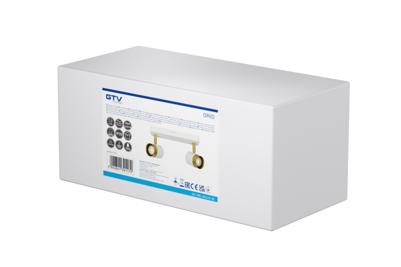 Decor Lampada a soffitto ORIO in alluminio 24.0x5.5x14.0 IP20 2*GU10 max. 50W bianca rotonda 1208963964