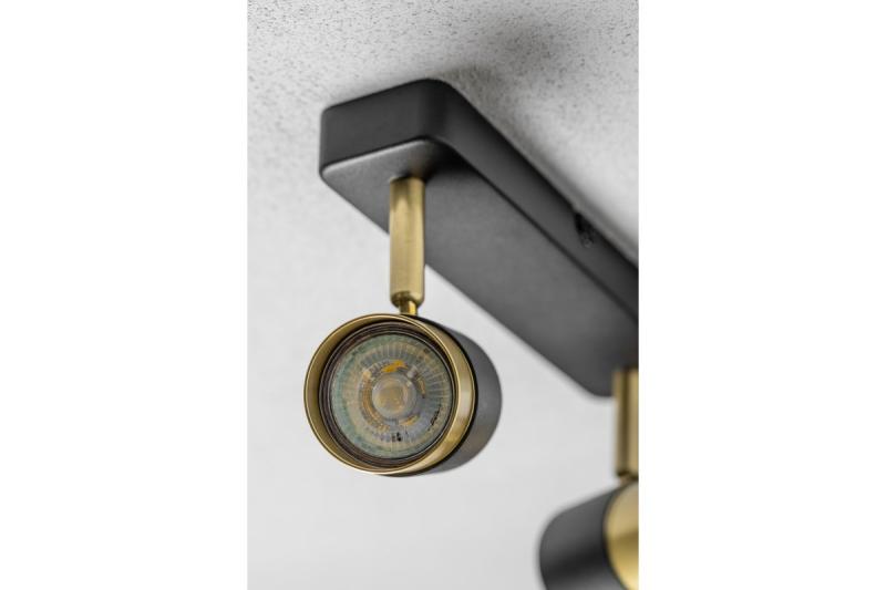 Decor Lampada a soffitto ORIO in alluminio 24.0x5.5x14.0 IP20 2*GU10 max. 50W nera rotonda 1208963965