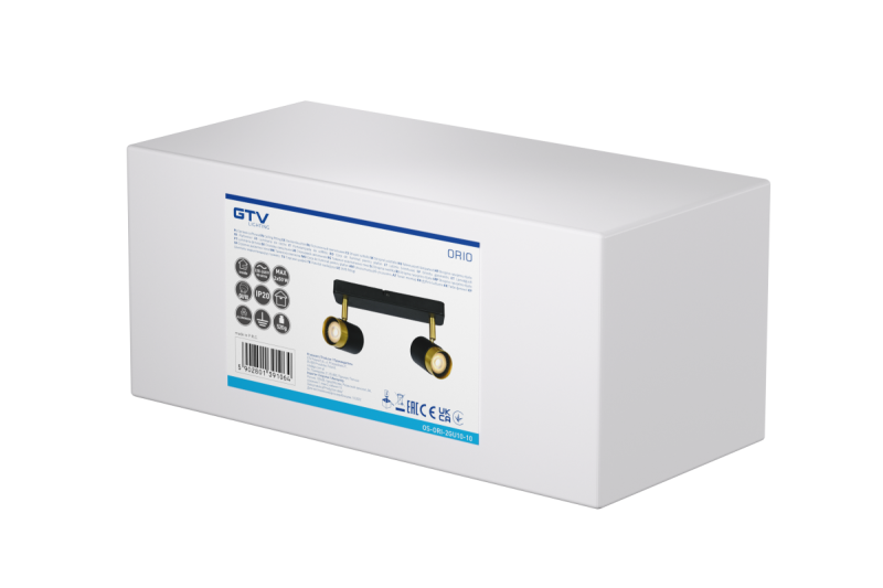 Decor Lampada a soffitto ORIO in alluminio 24.0x5.5x14.0 IP20 2*GU10 max. 50W nera rotonda 1208963965