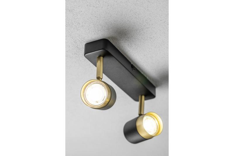 Decor Lampada a soffitto ORIO in alluminio 24.0x5.5x14.0 IP20 2*GU10 max. 50W nera rotonda 1208963965