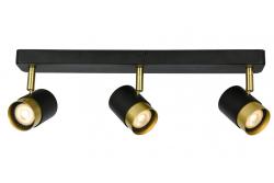 Decor Lampada a soffitto ORIO in alluminio 43.0x5.5x14.0 IP20 3*GU10 max. 50W rotonda nera 1208963967