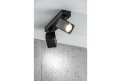 Decor Apparecchio a soffitto RENO in alluminio IP20 max. 20W*2 doppio quadrato nero. 1208963980