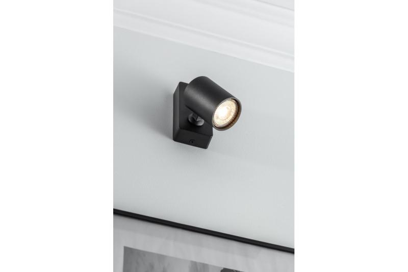 Decor Apparecchio da parete SANTO in alluminio IP20 max. 20W singolo tondo nero. 1208963993