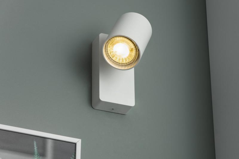 Decor Apparecchio da parete SANTO in alluminio IP20 max. 20W singolo rotondo bianco. 1208963994