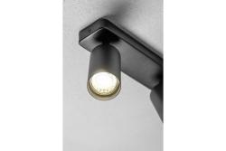 Decor Lampada a soffitto SANTO BIS in alluminio IP20 max. 20W*2 doppia rotonda nera. 1208963999