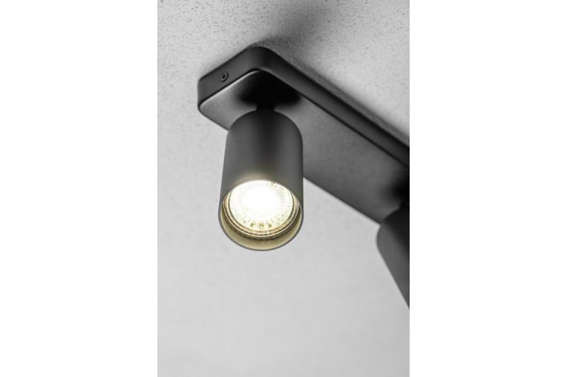 Decor Lampada a soffitto SANTO BIS in alluminio IP20 max. 20W*2 doppia rotonda nera. 1208963999
