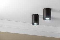 Decor Superficie della lampada montata SENSA in alluminio 85x115 IP20 max 50W, alloggiamento nero rotondo. 1208964004