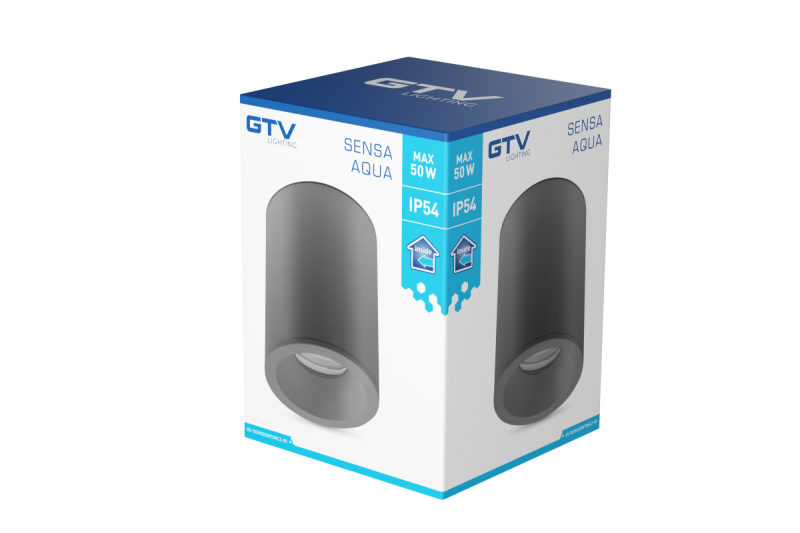 Decor Lampada da soffitto SENSA AQUA in alluminio 85x115 IP54 max 50W circolare nera 1208964009