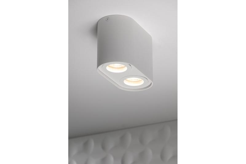 Decor Lampada da soffitto SENSO DUO in alluminio 83x165x110 IP20 MAX 50W bianca rotonda 1208964010
