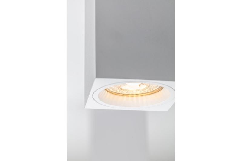Decor Superficie montata a parete lampada SENSA MINI alluminio 70x70x115 IP20 max 50W quadrato alloggiamento bianco. 1208964014