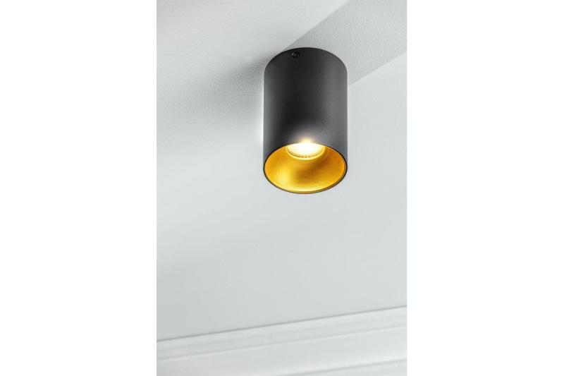 Decor Apparecchio a soffitto TENSA in alluminio 96x140 IP20 GU10 nero rotondo 1208964018