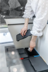 Garbi Basket B-60-3 sistema di smistamento rifiuti per cassetto da 60 cm, incl. supporto e 3 contenitori per rifiuti 1208964399