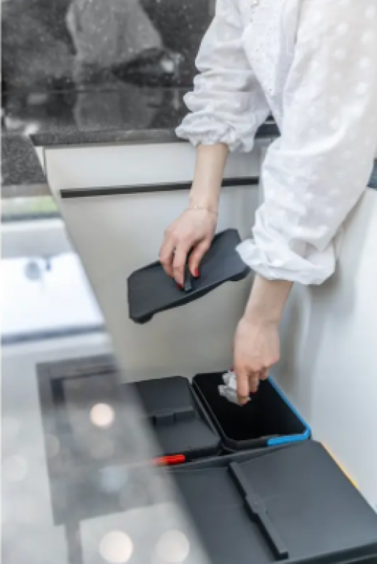 Garbi Basket B-60-3 sistema di smistamento rifiuti per cassetto da 60 cm, incl. supporto e 3 contenitori per rifiuti 1208964399