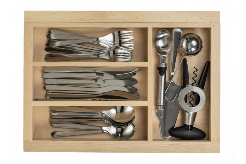 Decor Cutle Portaposate Regolabile Inserto per Armadi da 400-600mm Colore Faggio 1208966289