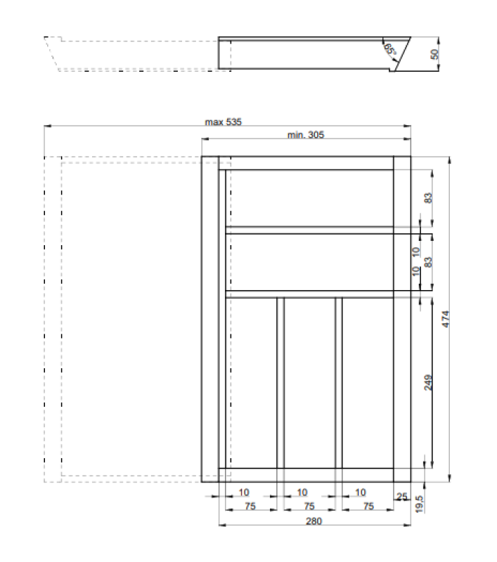 Decor Cutle Portaposate Portaposate regolabile  Colore Faggio 1208966290