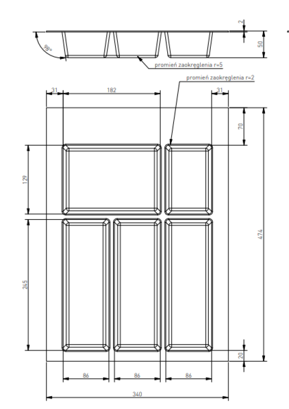 Decor Cutle Portaposate Inserto per Cassetto da Cucina 400 Bianco 1208966373