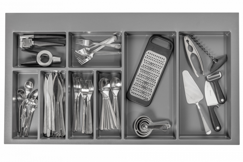 Vassoio per Posate Decor Cutle Inserto per Cassetto da Cucina 900 Antracite 1208966382