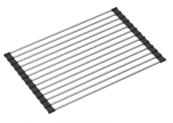 Quadri Tappetino Arrotolabile in Acciaio Inox per Lavello 39 x 26 cm 1208966923