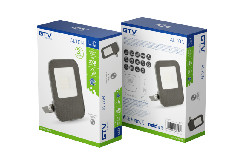 Faretto ALTON, LED, 20W, 2000lm, 4000K, AC220-240V, IP65 1208966956