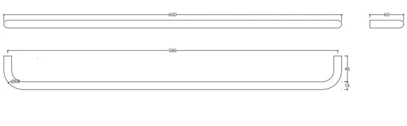 Waterevolution flow portasciugamani 60 cm Gun Metal A112GME