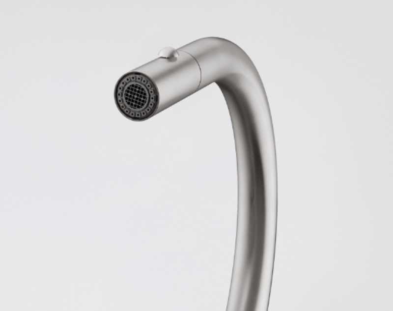 Franke Mythos Masterpiece Rubinetto da Cucina in Acciaio Inox con Beccuccio a J e Doccetta Estraibile - 115.0711.554