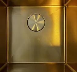 GraniteMy Universal Coperchio di scarico, tappo per cestello dorato rotondo per lavello 1208967263