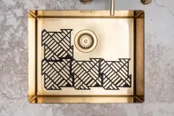 Magisso Happy Sink Puzzle protezione per il fondo nero, set di 4 pezzi per lavello, nero, 32,5 x 32,5 cm, 1208967385