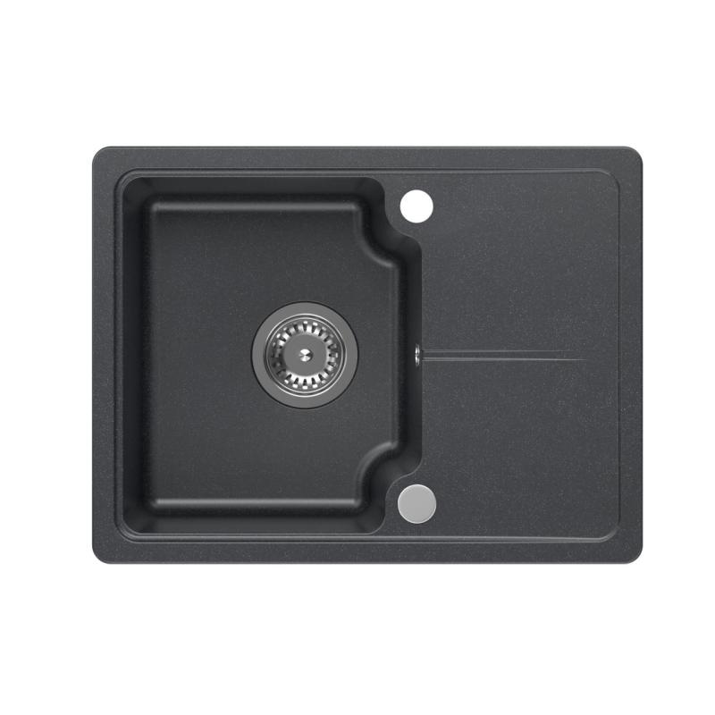 Quadri Kendal Lavello in granito antracite 58x44 cm con scolapiatti 1208967403