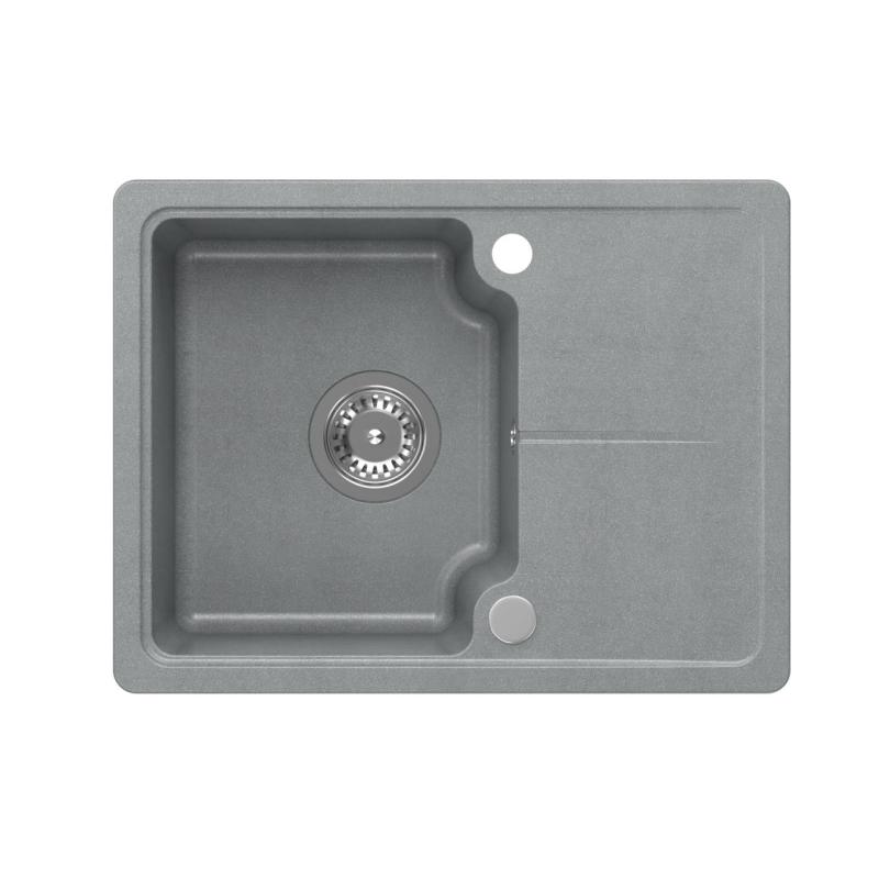 Quadri Kendal Lavello in granito grigio 58x44 cm con scolapiatti 1208967404