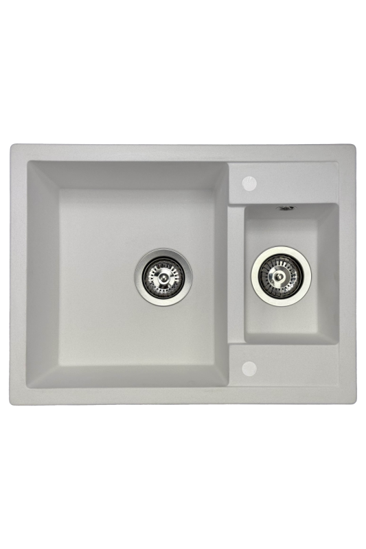 GraniteMy Smart lavello da appoggio extra basso in granito bianco 1,5 vasca 58x44cm 1208967418