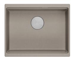 Quadri Newport II lavello sottopiano in granito taupe 560x450mm con tappo in acciaio inox e copertura di scarico 1208967453