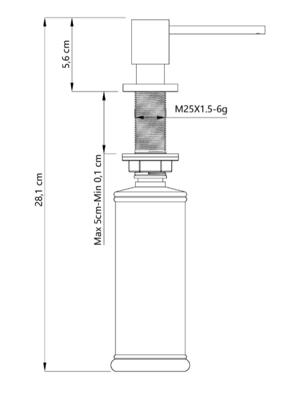 Dispenser di Sapone Incassato Quadri Luxor in rame, ricaricabile dall'alto 1208967510