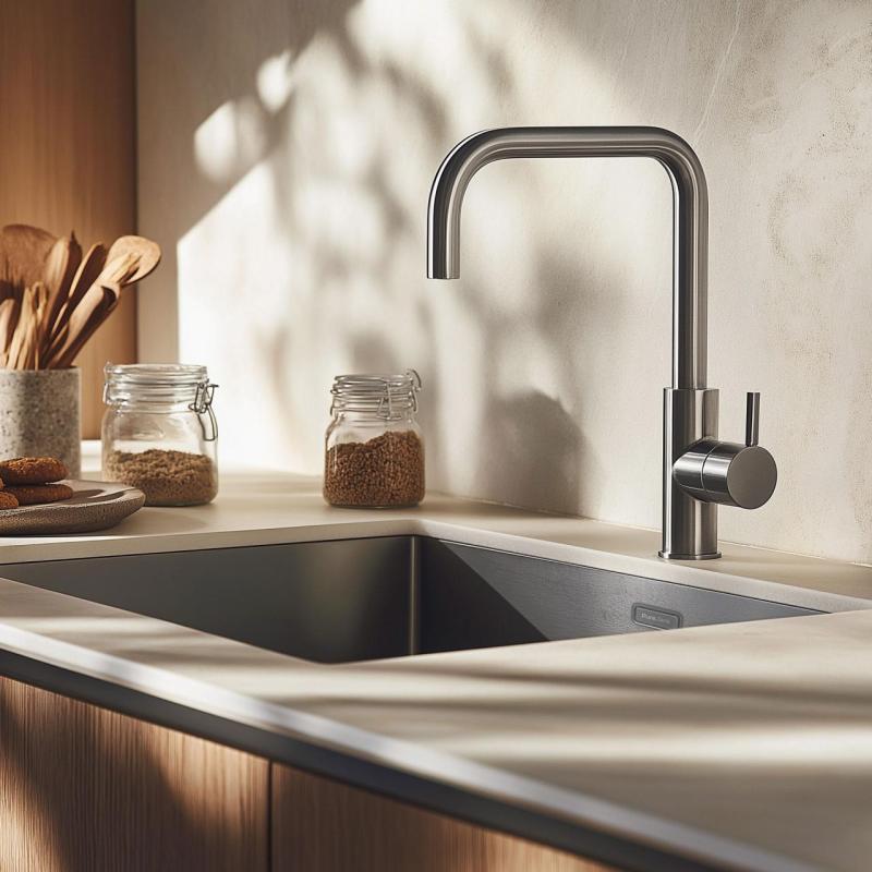 Pure.Sink Elite Steel Pure rubinetto da cucina in acciaio inox PS8010-02.