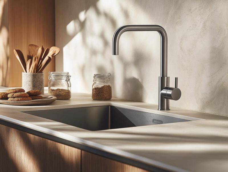 Pure.Sink Elite Steel Pure rubinetto da cucina in acciaio inox PS8010-02.
